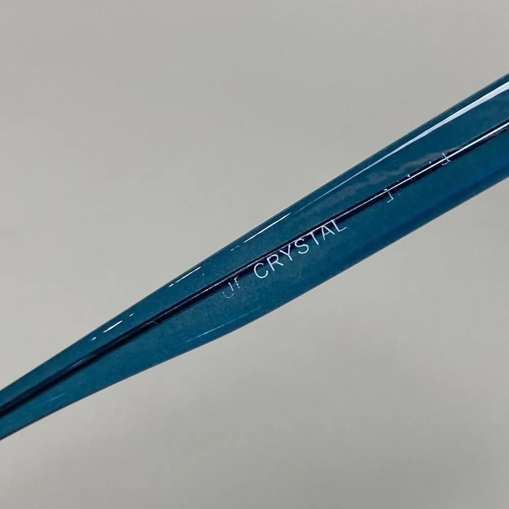 Modern Because Crystal Blue Transparent Eyeglass Frames Unisex Optical Glasses